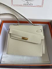 hermes kelly endesordre cream white 25cm - 3