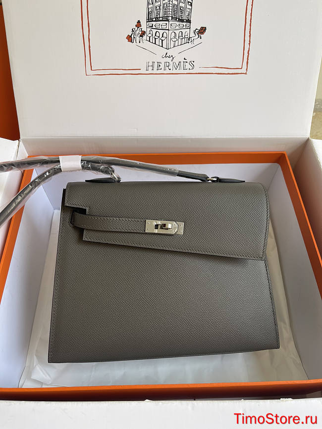 hermes kelly endesordre Pewter Gray 25cm - 1