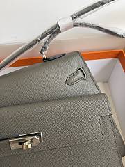 hermes kelly endesordre Pewter Gray 25cm - 4