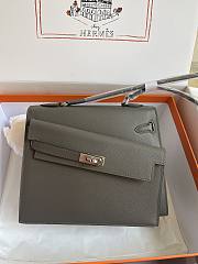 hermes kelly endesordre Pewter Gray 25cm - 3