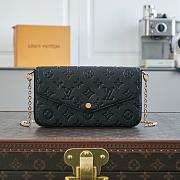 lv chette felicie monogram emeinte m64064 black 21cm (special price) - 1