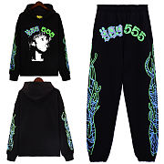 Sp5der American trend Logan celebrity style high street hip-hop suit street hooded sweatshirt sweatpants autumn and winter suit - 1