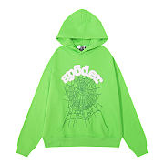 Sp5der 555555 hot diamond foam printing high quality pure cotton casual loose hoodie sweater for men and women - 5
