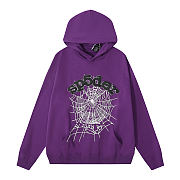 Sp5der 555555 hot diamond foam printing high quality pure cotton casual loose hoodie sweater for men and women - 3