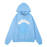 Sp5der 555555 hot diamond foam printing high quality pure cotton casual loose hoodie sweater for men and women - 2