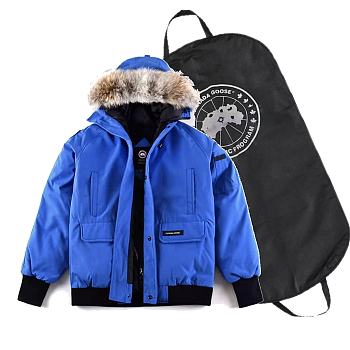 CANADA GOOSE down jacket dark short blue