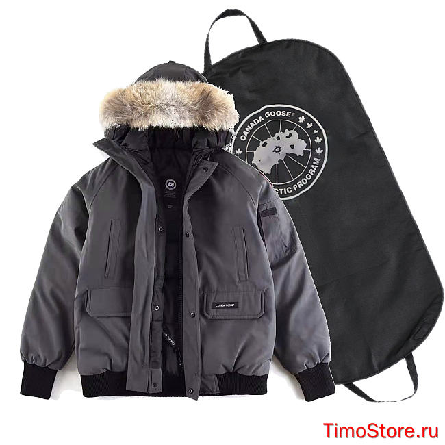 CANADA GOOSE down jacket short dark grey - 1