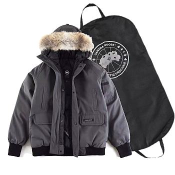 CANADA GOOSE down jacket short dark grey