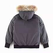 CANADA GOOSE down jacket short dark grey - 4
