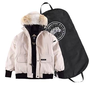 CANADA GOOSE down jacket short beige pink