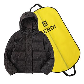 fendi down jacket brown