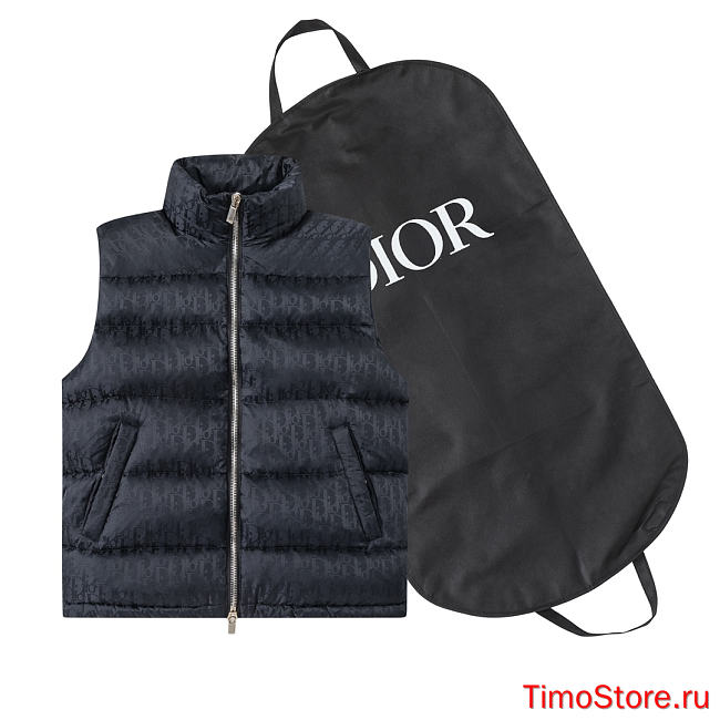 dior down vest 002 dark blue - 1