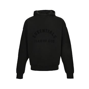 essentials hoodie black