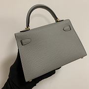 HERMES KELLY epsom mini 18cm grey - 4