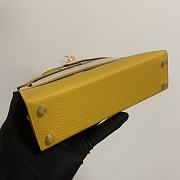 HERMES KELLY epsom mini 18cm yellow - 4
