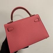 HERMES KELLY epsom mini 18cm pink - 3