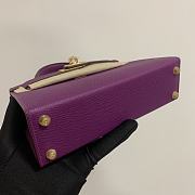 HERMES KELLY epsom mini 18cm purple - 4