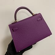 HERMES KELLY epsom mini 18cm purple - 3