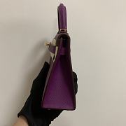 HERMES KELLY epsom mini 18cm purple - 2