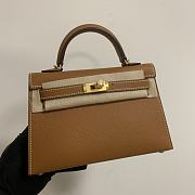HERMES KELLY epsom mini 18cm brown - 1