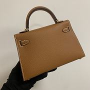 HERMES KELLY epsom mini 18cm brown - 4