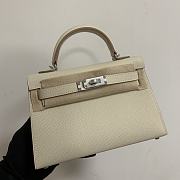 HERMES KELLY epsom mini 18cm cream white - 1