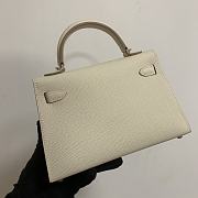 HERMES KELLY epsom mini 18cm cream white - 2