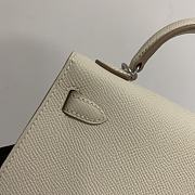 HERMES KELLY epsom mini 18cm cream white - 4