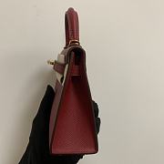 HERMES KELLY epsom mini 18cm dark red - 4