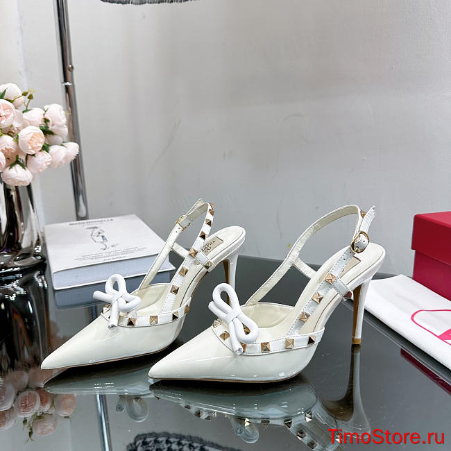 Valentino heels 2 high of heels 6.5 and 9.5cm white - 1