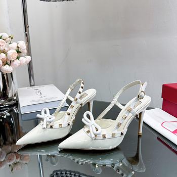 Valentino heels 2 high of heels 6.5 and 9.5cm white