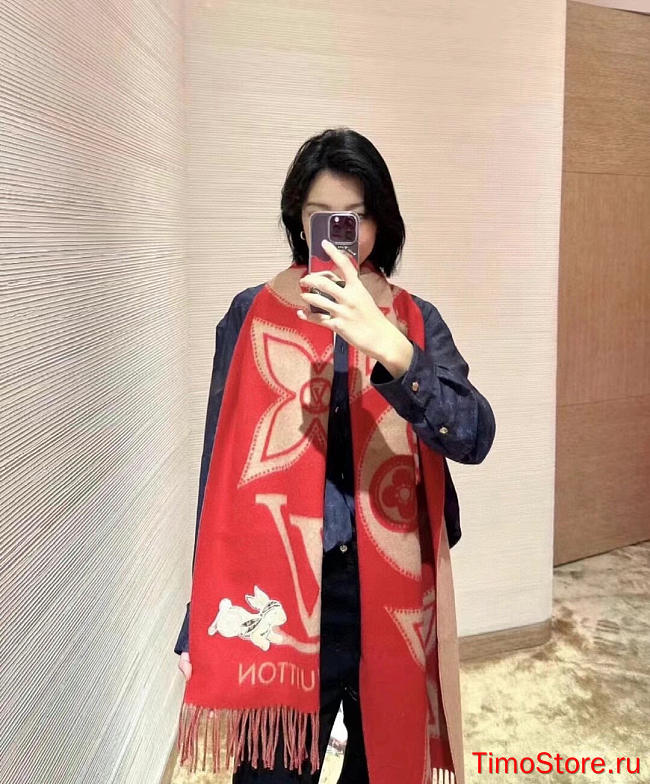 lv 100% wool scarf 001 45x190cm - 1