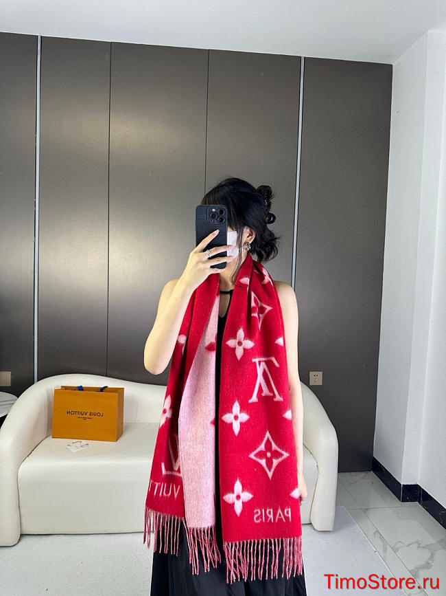 lv 100% wool scarf 001 45x190cm 12 colors - 1
