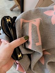 lv 100% wool scarf 001 45x190cm grey - 3
