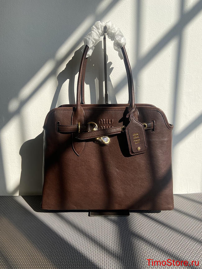 miumiu tote 30x40cm Pig liver red - 1