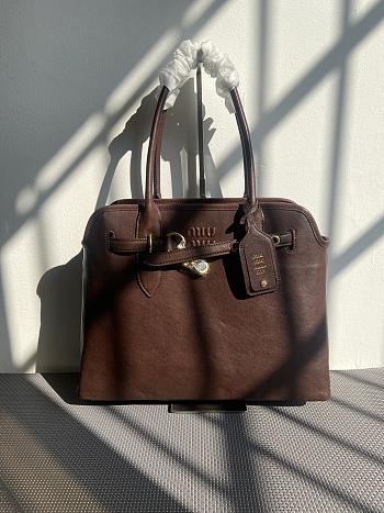 miumiu tote 30x40cm Pig liver red