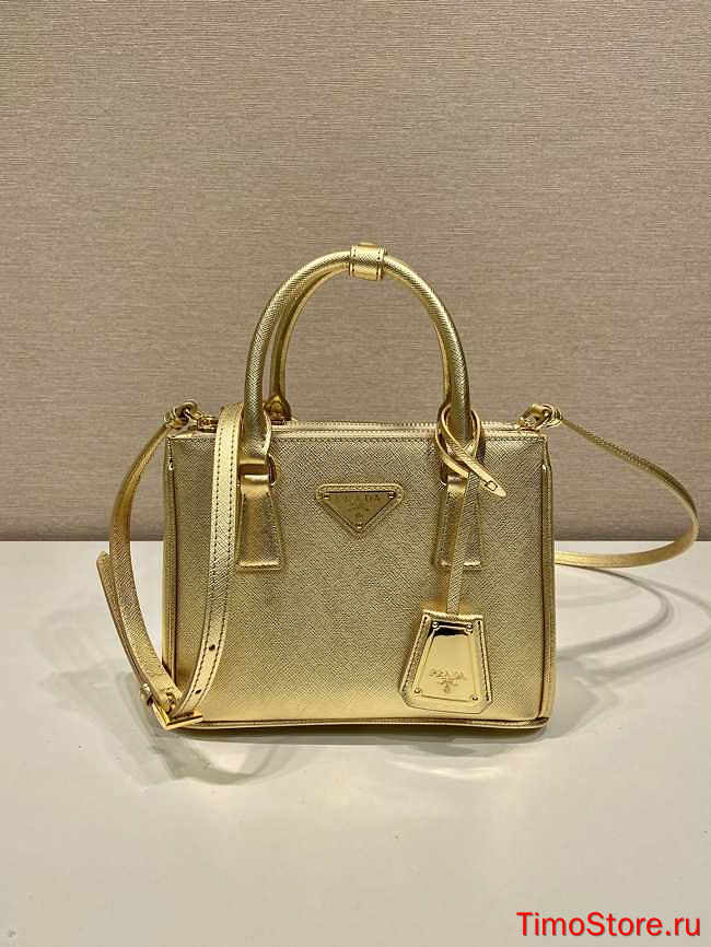 Prada Galleria Saffiano leather mini-bag in Platinum - 1