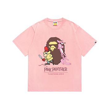 bape t shirt pink black white