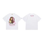 bape t shirt pink black white - 3