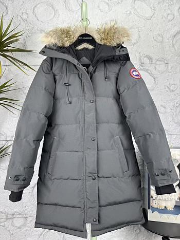 CANADA GOOSE down jacket grey long for lady
