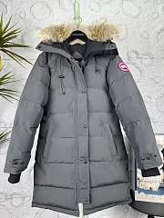 CANADA GOOSE down jacket grey long for lady - 3