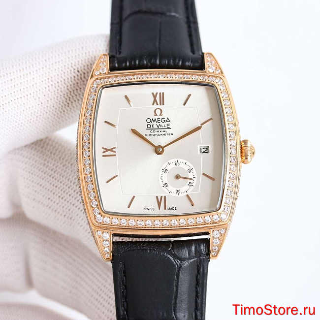 OMEGA's trendy new men's full diamond trench-set watch 42mm - 1