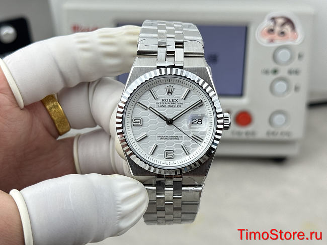 ROLEX Land-Dweller Upgraded Watch 36mm white silver - 1