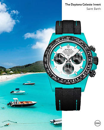 This is a custom carbon fiber edition of the Rolex Cosmograph Daytona series 40mm