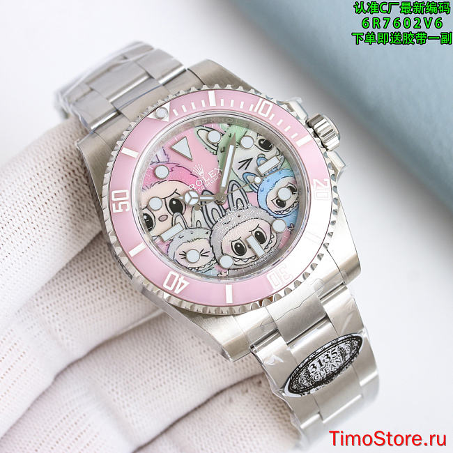 rolex & labubu 40mm （Shipping replacement rubber watch straps）2 - 1