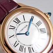 Cartier Ronde Louis quartz watch in rose gold with diamond-set bezel and alligator leather strap 18k - 2
