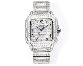 Cartier Santos Series Full Pave Diamond Edition 40mm 2