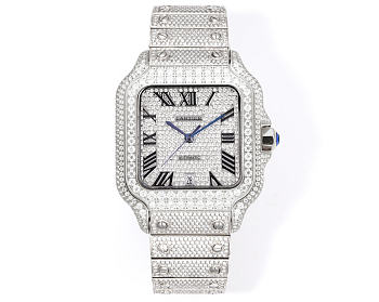 Cartier Santos Series Full Pave Diamond Edition 40mm 3