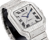Cartier Santos Series Full Pave Diamond Edition 40mm 3 - 2