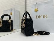 D1or Lady Bag black gold 17cm - 4